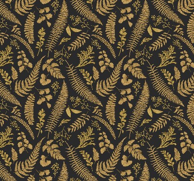 Fabric roller blind Yellow ferns