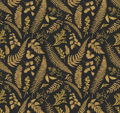 Fabric roller blind Yellow ferns