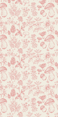 Modern roller blind Drawn mushrooms