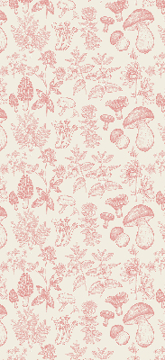 Modern roller blind Drawn mushrooms