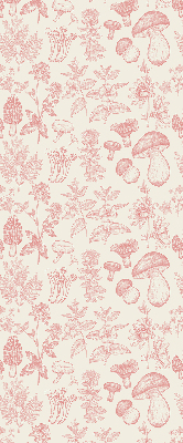 Modern roller blind Drawn mushrooms