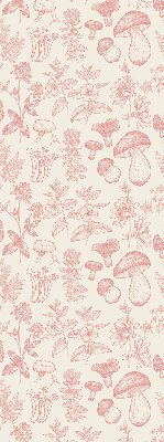 Modern roller blind Drawn mushrooms