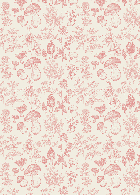 Modern roller blind Drawn mushrooms