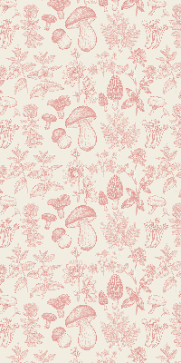 Modern roller blind Drawn mushrooms