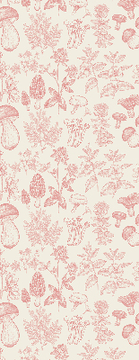 Modern roller blind Drawn mushrooms