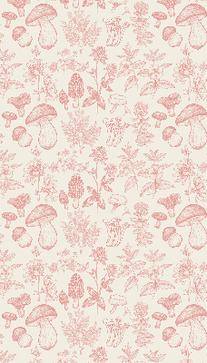 Modern roller blind Drawn mushrooms