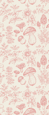Modern roller blind Drawn mushrooms