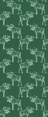 Roller blind for large window in green moose