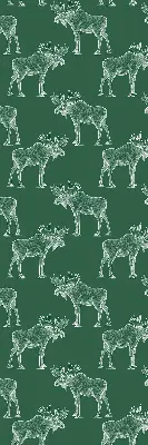 Roller blind for large window in green moose