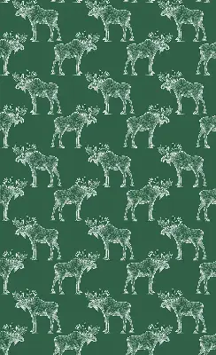 Roller blind for large window in green moose