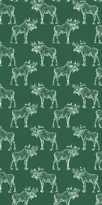 Roller blind for large window in green moose