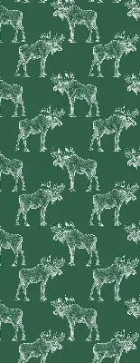 Roller blind for large window in green moose