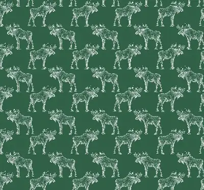 Roller blind for large window in green moose