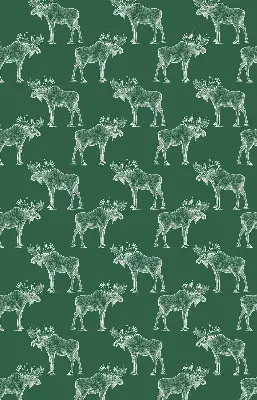 Roller blind for large window in green moose