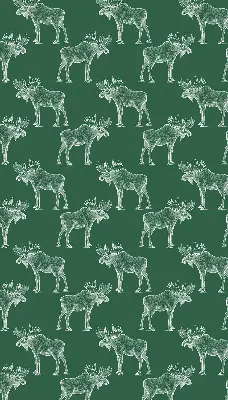 Roller blind for large window in green moose