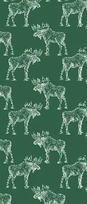 Roller blind for large window in green moose