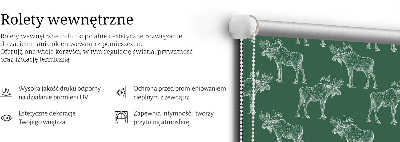 Roller blind for large window Green moose