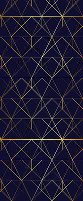 Fabric roller blind Yellow lines connected into triangles