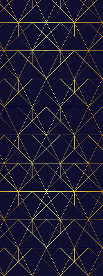 Fabric roller blind Yellow lines connected into triangles