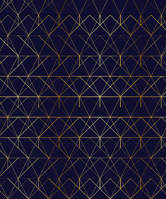 Fabric roller blind Yellow lines connected into triangles