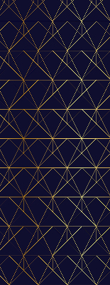 Fabric roller blind Yellow lines connected into triangles