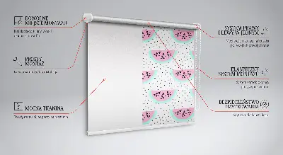 Roller blind modern watermelon design