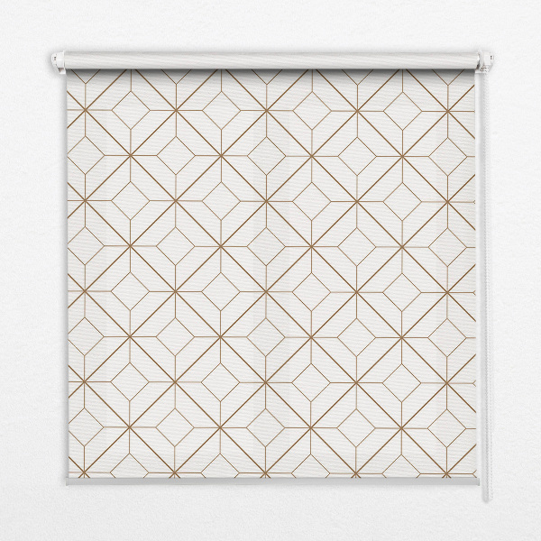 Roller blind for large window Brown pattern