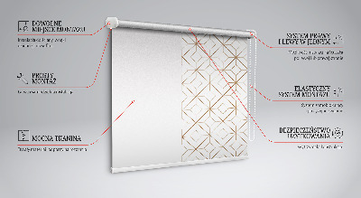 Roller blind for large window Brown pattern