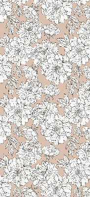 Fabric roller blind Drawn flowers