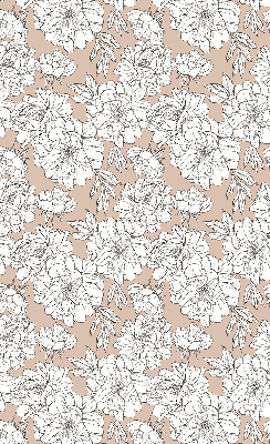 Fabric roller blind Drawn flowers