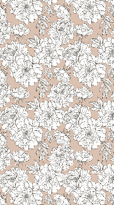 Fabric roller blind Drawn flowers