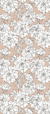 Fabric roller blind Drawn flowers
