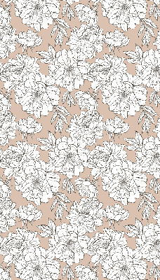 Fabric roller blind Drawn flowers