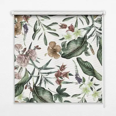 Modern roller blind exotic nature design