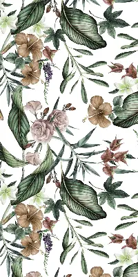 Modern roller blind exotic nature design