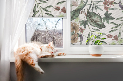 Modern roller blind exotic nature design