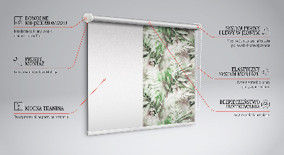 Roller blind for large window Shiny leaves