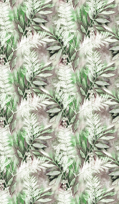 Roller blind for large windows with a shiny leaves pattern