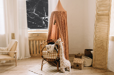 Fabric roller blind Black marble