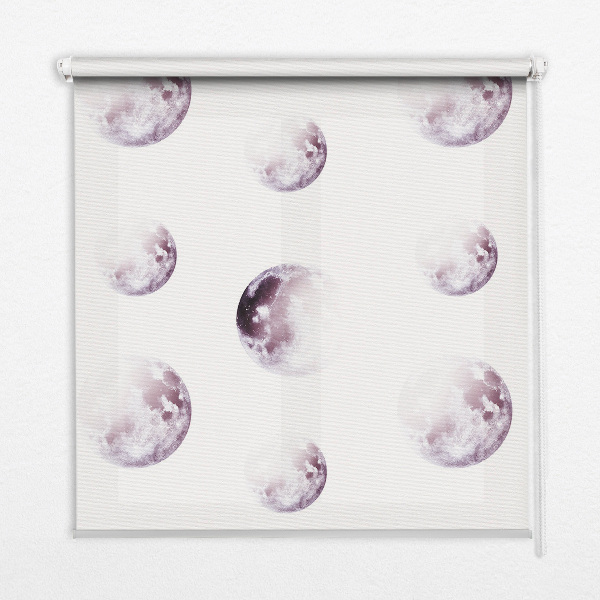 Modern roller blind Gray planets