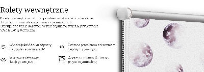 Modern roller blind Gray planets