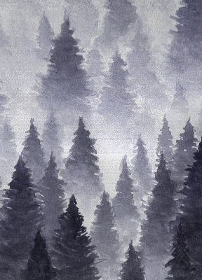 Fabric roller blind Misty forest
