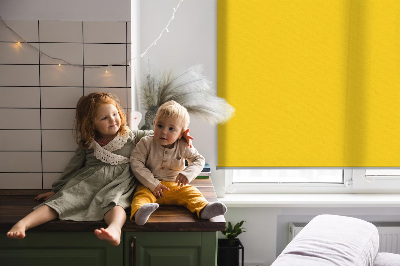 Roller blind for large window Bright orange