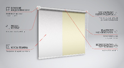 Fabric roller blind Light yellow