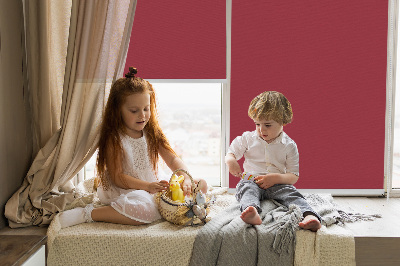 Fabric roller blind Dark red