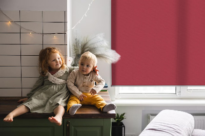 Fabric roller blind Dark red