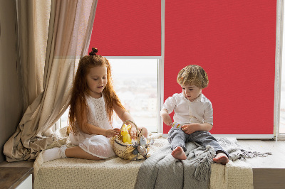 Roller blind for large window Red