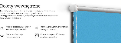 Roller blind for large window Blue
