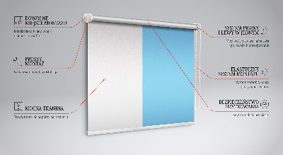 Roller blind for large window Blue