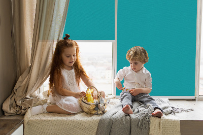 Fabric roller blind Turquoise